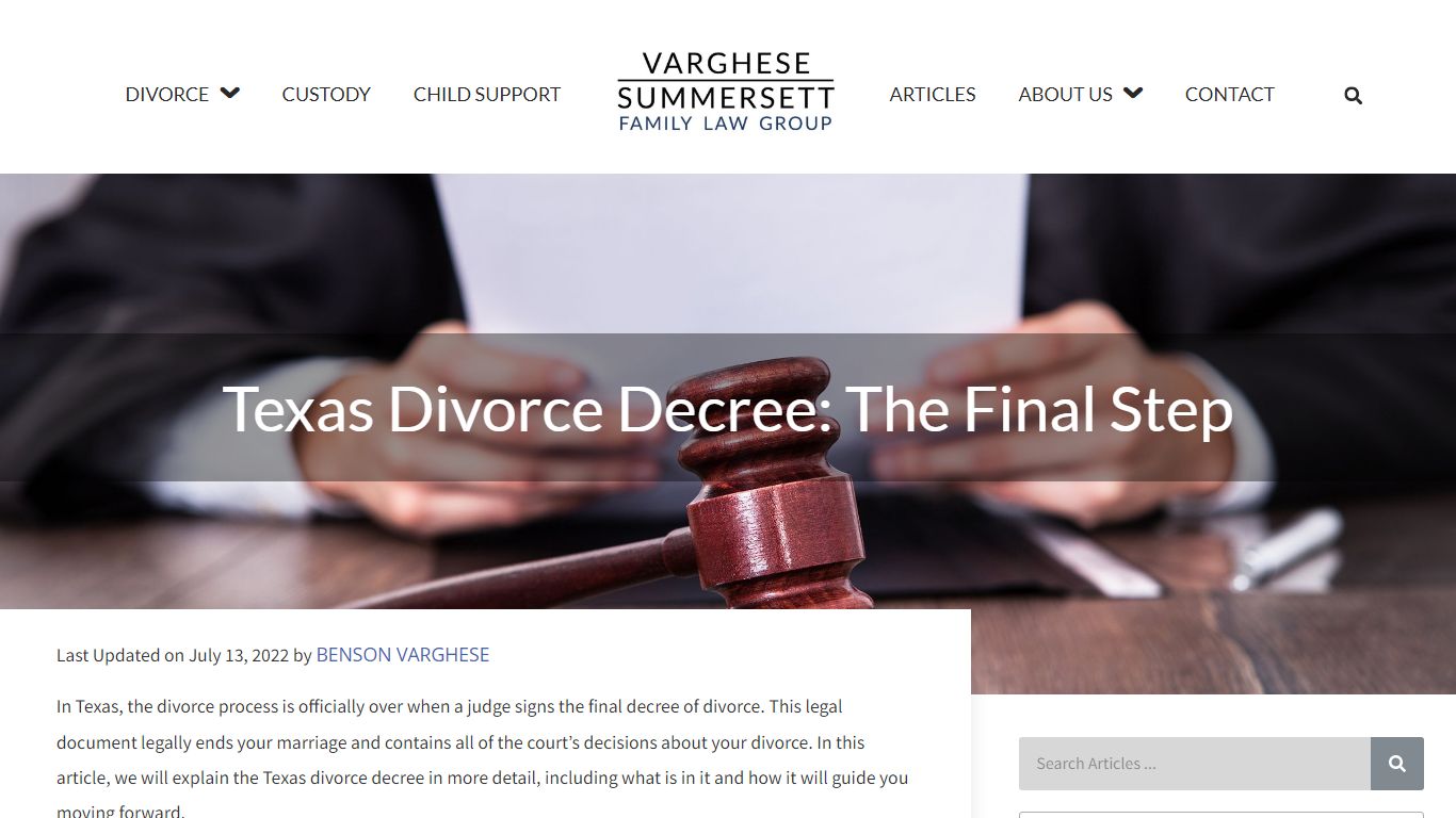 Texas Divorce Decree: The Final Step [2022]